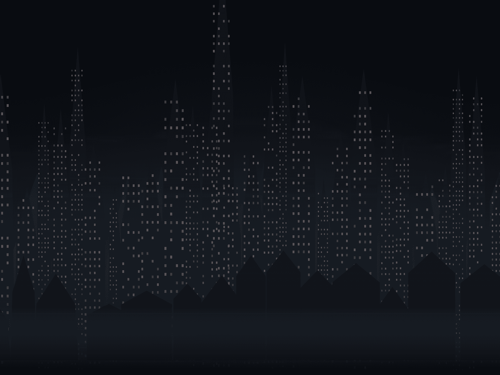 Ночной силуэт города — Дубай