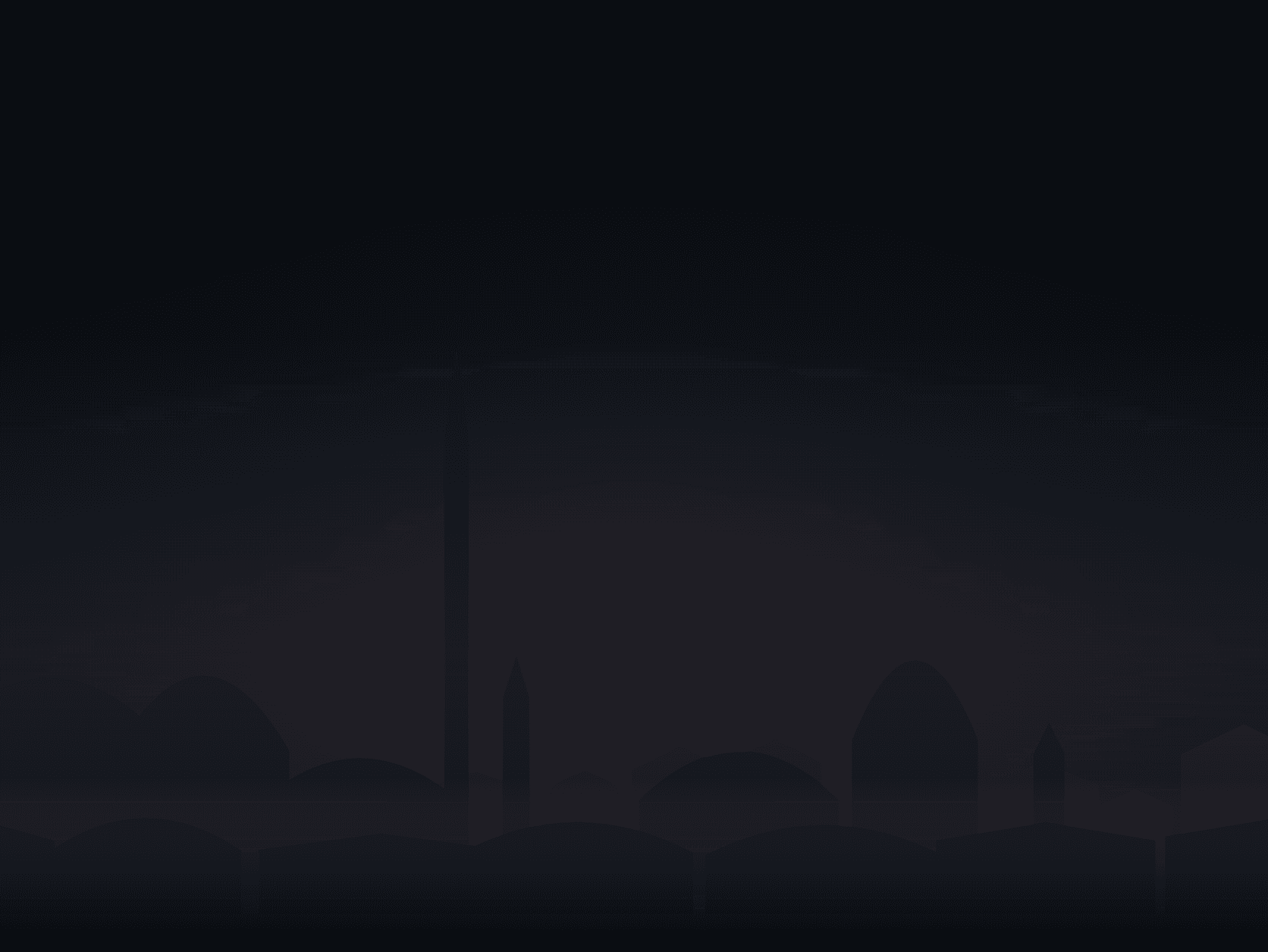 Ночной силуэт города — Стамбул